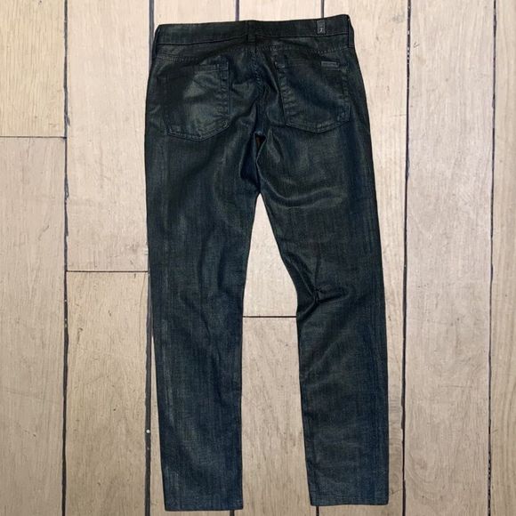 𝅺7 FOR ALL MANKIND SIZE 26 LUCY COATED SKINNY JEAN - Picture 3 of 4